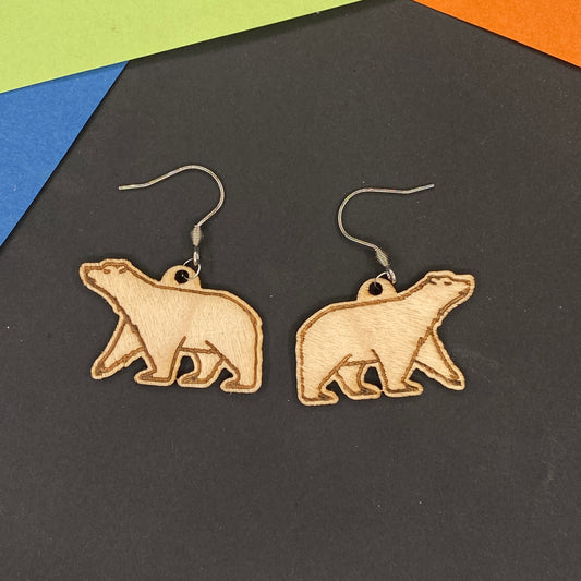 Boucles d'Oreilles ours polaire